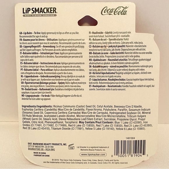 Lip Smacker Coca Cola 4 Pack Coca-Cola/ Vanilla Coke/ Sprite/ Fanta New - Picture 2 of 3